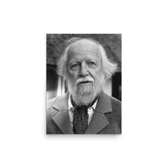 William Golding poster on a plain backdrop in size 12"x16".