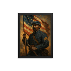 William Harvey Carney framed print on a plain backdrop in size 12"x16".
