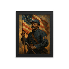 William Harvey Carney framed print on a plain backdrop in size 8"x10".