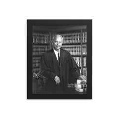 William J Brennan Jr framed print on a plain backdrop in size 8"x10".