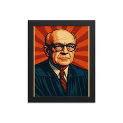 William J Brennan Jr framed print on a plain backdrop in size 8"x10".