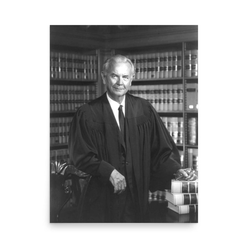 William J Brennan Jr poster on a plain backdrop in size 18