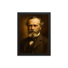 William James framed print on a plain backdrop in size 12"x16".
