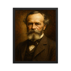 William James framed print on a plain backdrop in size 16"x20".