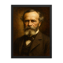 William James framed print on a plain backdrop in size 18"x24".