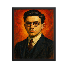 William James Sidis framed print on a plain backdrop in size 16"x20".