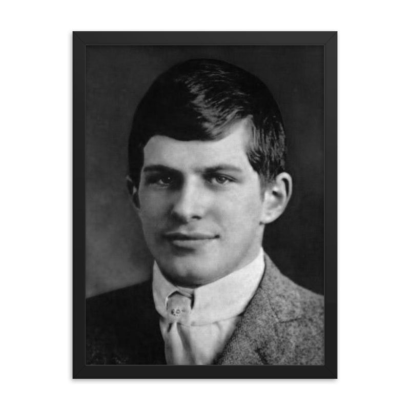 William James Sidis framed print on a plain backdrop in size 18