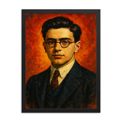 William James Sidis framed print on a plain backdrop in size 18"x24".