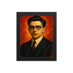 William James Sidis framed print on a plain backdrop in size 8"x10".