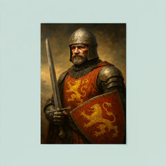 William Marshal undefeated tournament knight portrait poster 8