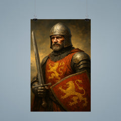 William Marshal undefeated tournament knight portrait poster 9