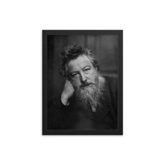 William Morris framed print on a plain backdrop in size 12"x16".