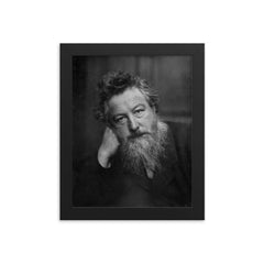 William Morris framed print on a plain backdrop in size 8"x10".