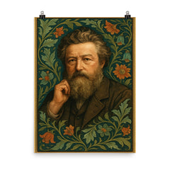 William Morris poster on a plain backdrop in size 8"x10".