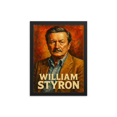 William Styron framed print on a plain backdrop in size 12"x16".