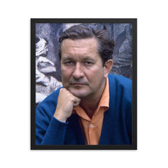 William Styron framed print on a plain backdrop in size 16"x20".