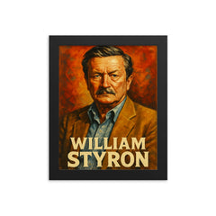 William Styron framed print on a plain backdrop in size 8"x10".