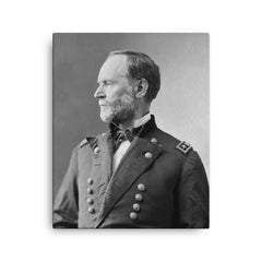 William Tecumseh Sherman canvas print on a plain backdrop in size 16"x20".