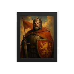 William the Conqueror framed print on a plain backdrop in size 8"x10".