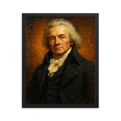 William Wilberforce framed print on a plain backdrop in size 16"x20".