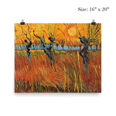 Willows at Sunset by Vincent van Gogh, 1888 poster 2
