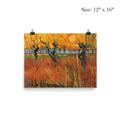Willows at Sunset by Vincent van Gogh, 1888 poster 3