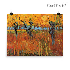 Willows at Sunset by Vincent van Gogh, 1888 poster 5