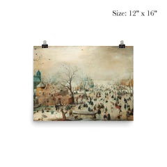 Winter Landscape with Ice Skaters by Hendrick Avercamp, c 1608 poster 3