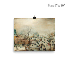 Winter Landscape with Ice Skaters by Hendrick Avercamp, c 1608 poster 4