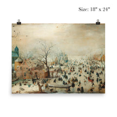 Winter Landscape with Ice Skaters by Hendrick Avercamp, c 1608 poster 5