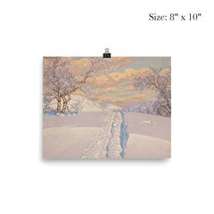Winter Landscape with Ski Tracks by Gustaf Fjaestad poster 4