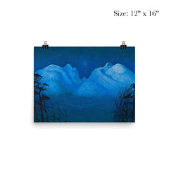 Winter Night in the Mountains by Harald Sohlberg, 1914 poster 3