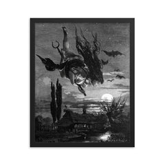 Witch from the book Picturesque Russia, 1897 framed print on a plain backdrop in size 16"x20".
