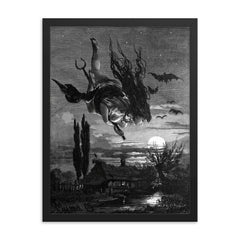 Witch from the book Picturesque Russia, 1897 framed print on a plain backdrop in size 18"x24".