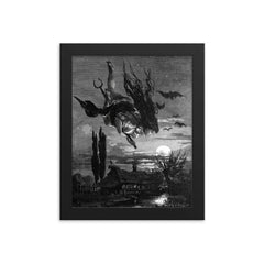 Witch from the book Picturesque Russia, 1897 framed print on a plain backdrop in size 8"x10".