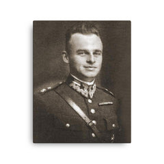 Witold Pilecki canvas print on a plain backdrop in size 16"x20".
