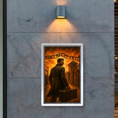 Witold Pilecki entering Auschwitz by design poster 2