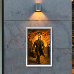 Witold Pilecki entering Auschwitz by design poster 2