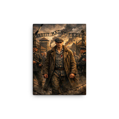 Witold Pilecki entering Auschwitz voluntarily canvas print on a plain backdrop in size 12"x16".
