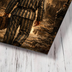 Witold Pilecki entering Auschwitz voluntarily metal print mockup