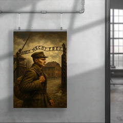Witold Pilecki entering Auschwitz voluntarily poster 4