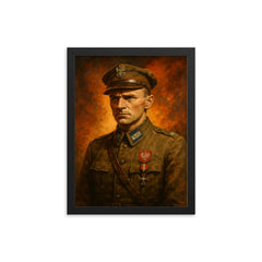 Witold Pilecki framed print on a plain backdrop in size 12"x16".