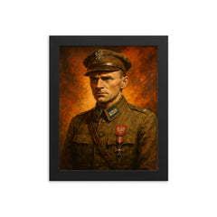 Witold Pilecki framed print on a plain backdrop in size 8"x10".