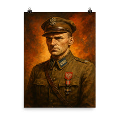 Witold Pilecki poster on a plain backdrop in size 8"x10".