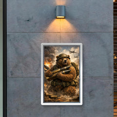 Wojtek the bear carrying artillery shells poster 2