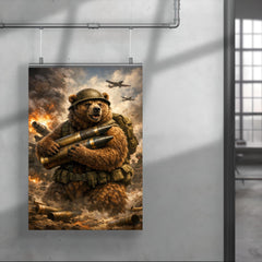 Wojtek the bear carrying artillery shells poster 4
