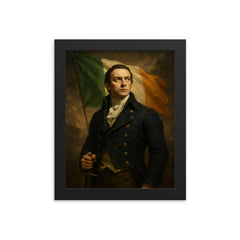 Wolfe Tone framed print on a plain backdrop in size 8"x10".