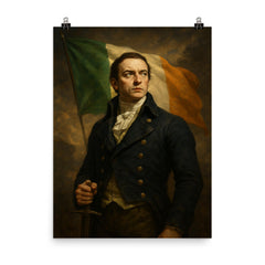 Wolfe Tone poster on a plain backdrop in size 8"x10".