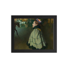 Woman at the Champs-Elysees by Night by Louis Anquetin, circa 1889-1893 framed print on a plain backdrop in size 8"x10".