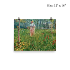 Woman in a Garden by Vincent van Gogh, 1887 poster 3
